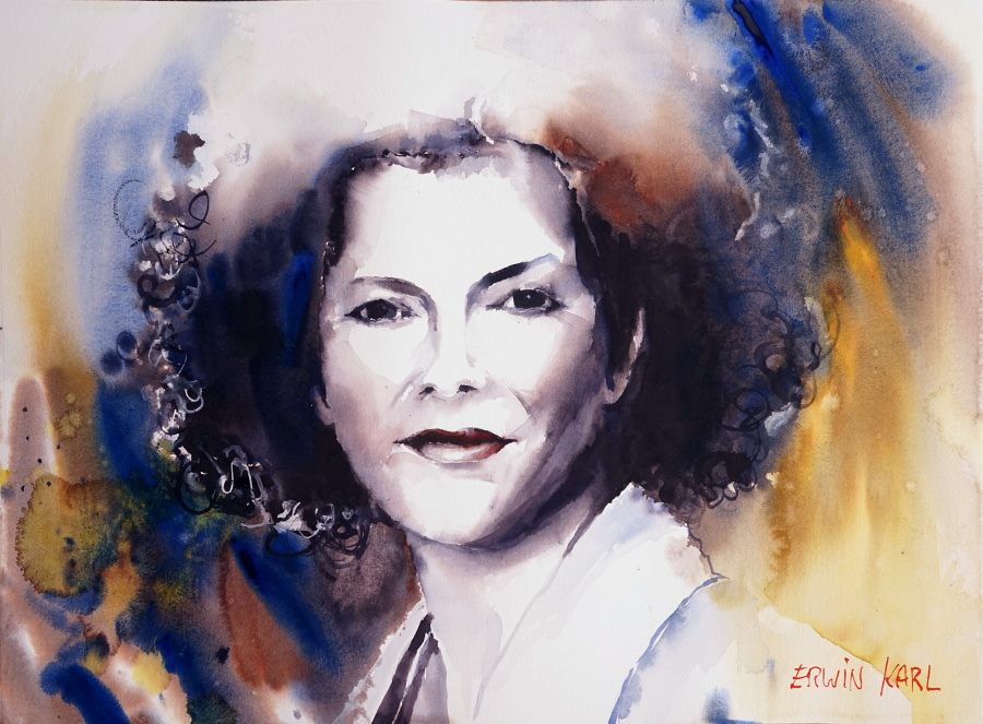 angelika kirchschlager aquarell watercolour oper kunst festspiele salzburg golling